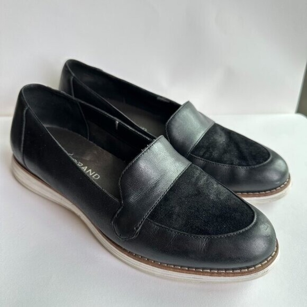 Cole Haan Black Suede Leather Loafer Sneaker Comfort Shoe Casual Menswear Office - Picture 1 of 7